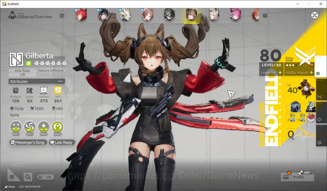 Arknights: Endfield Accounts Asia Lv54|31kOro|7SSR[Laeva+Sign,Yvone,Gilbert,Ard image 4