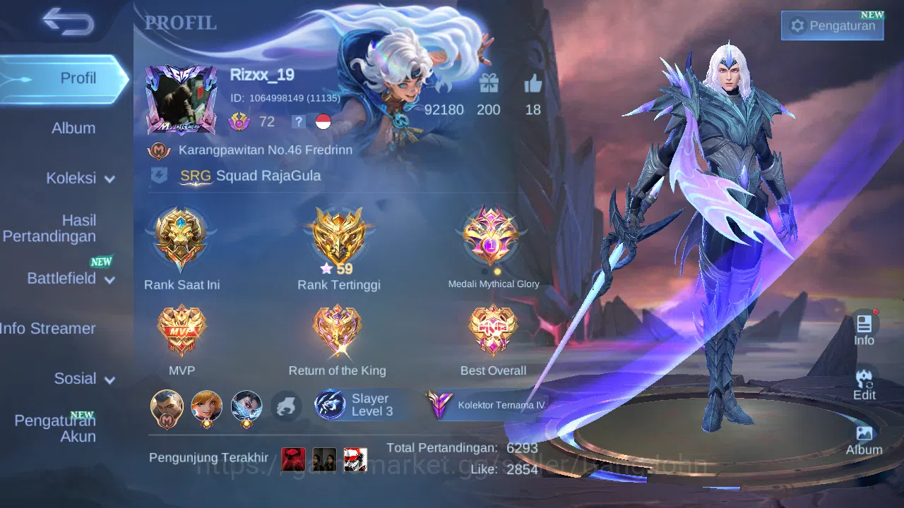 Hero 131 Skin 235 | Annual Hayabusa | CC Natalia | Lightborn Alucard, Tigreal, Fanny, Granger check ss ML1374B Mobile Legends: Bang Bang Others Hero 131 Skin 235 | Annual Hayabusa | CC Natalia | image 1