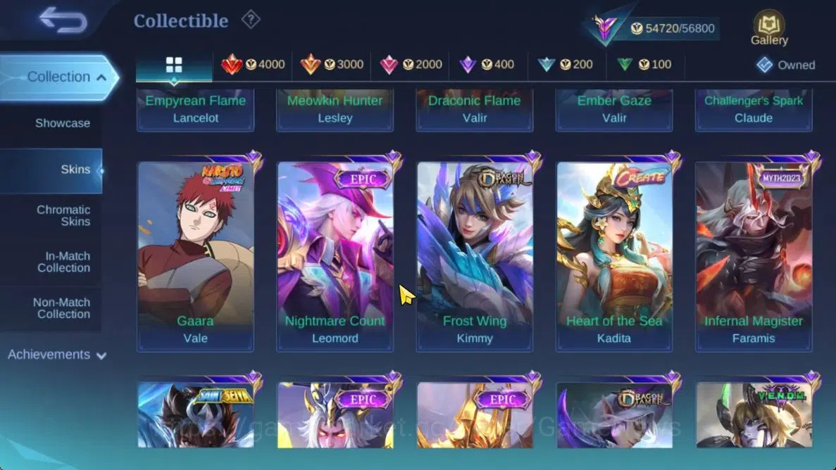 Mobile Legends: Bang Bang Accounts Hero 131|Skin 237|High Glory 55|KOF Karina,CC Nata image 10