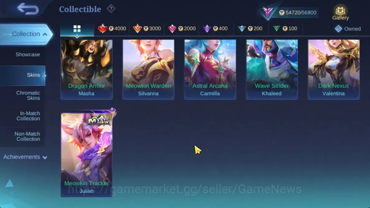 Mobile Legends: Bang Bang Accounts Hero 131|Skin 237|High Glory 55|KOF Karina,CC Nata image 12