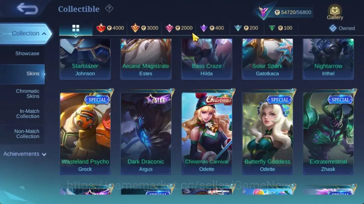 Mobile Legends: Bang Bang Accounts Hero 131|Skin 237|High Glory 55|KOF Karina,CC Nata image 16