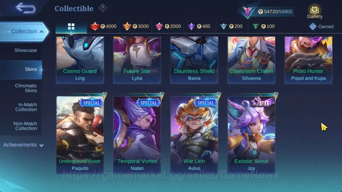 Mobile Legends: Bang Bang Accounts Hero 131|Skin 237|High Glory 55|KOF Karina,CC Nata image 20