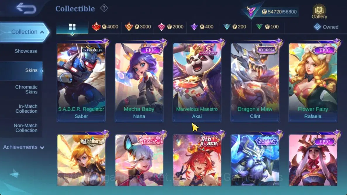 Mobile Legends: Bang Bang Accounts Hero 131|Skin 237|High Glory 55|KOF Karina,CC Nata image 7