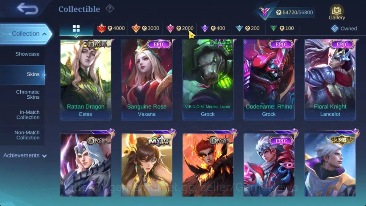 Mobile Legends: Bang Bang Accounts Hero 131|Skin 237|High Glory 55|KOF Karina,CC Nata image 9