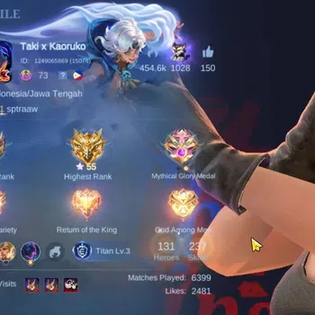 Mobile Legends: Bang Bang Accounts Collector Hero 131|Skin 237|High Glory 55|KOF Karina,CC Natalia,Cyclops Spongebob,Fanny