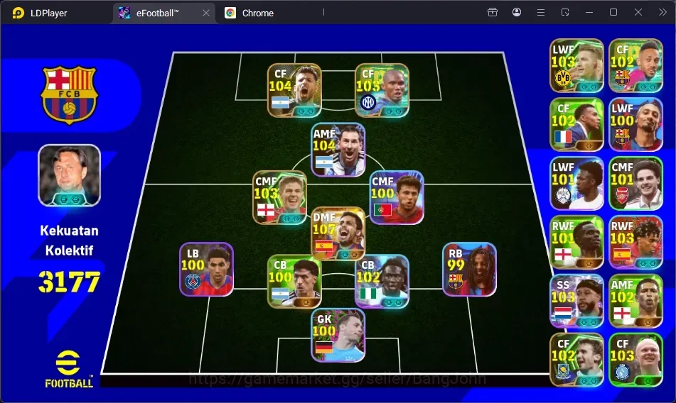 eFootball Accounts Legends & Iconic Players Android|PW 3177|BigT Rodri,Epic Samuel Eto'o,Epic Aguero,Epic Gerrard,Epic 1