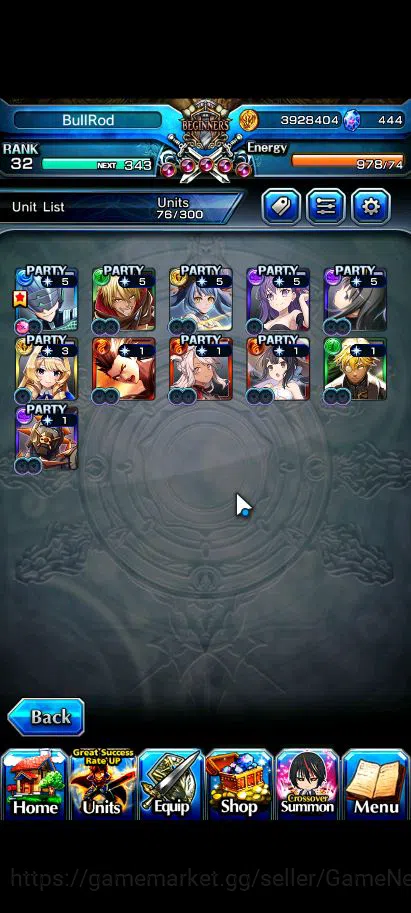 Grand Summoners Accounts Global |Rank 32|444 CC|11 Ascend+3 TW|[Inumuta,S M image 10