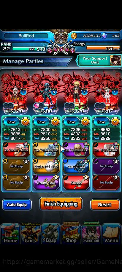 Grand Summoners Accounts Global |Rank 32|444 CC|11 Ascend+3 TW|[Inumuta,S M image 11