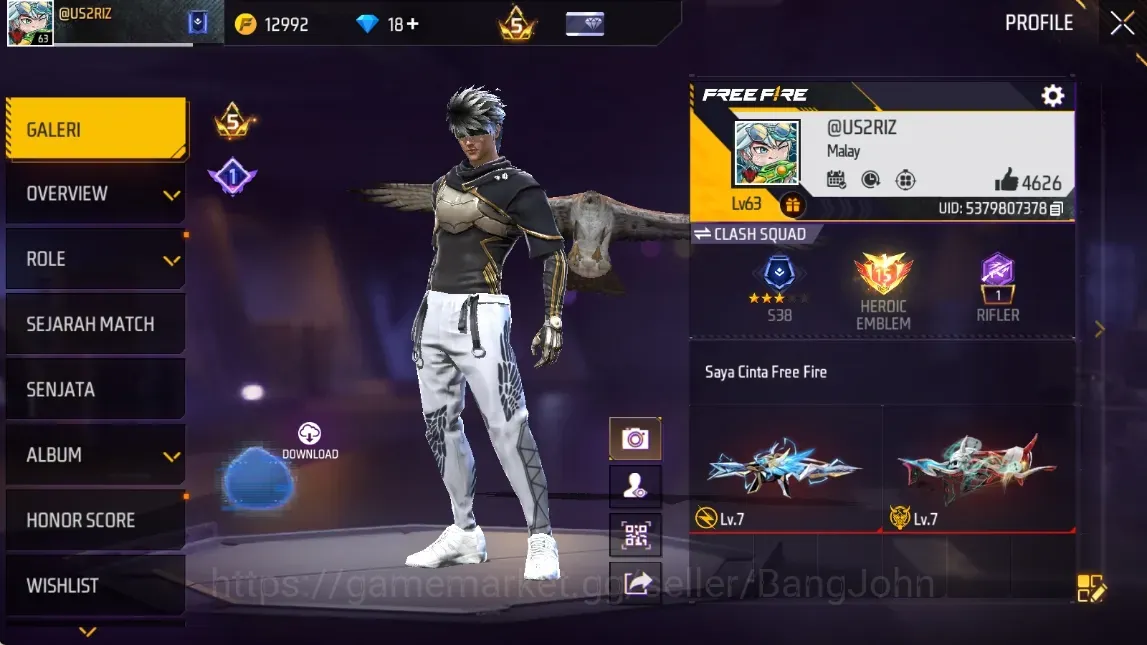 Free Fire Accounts Indonesia|2 Evo 1