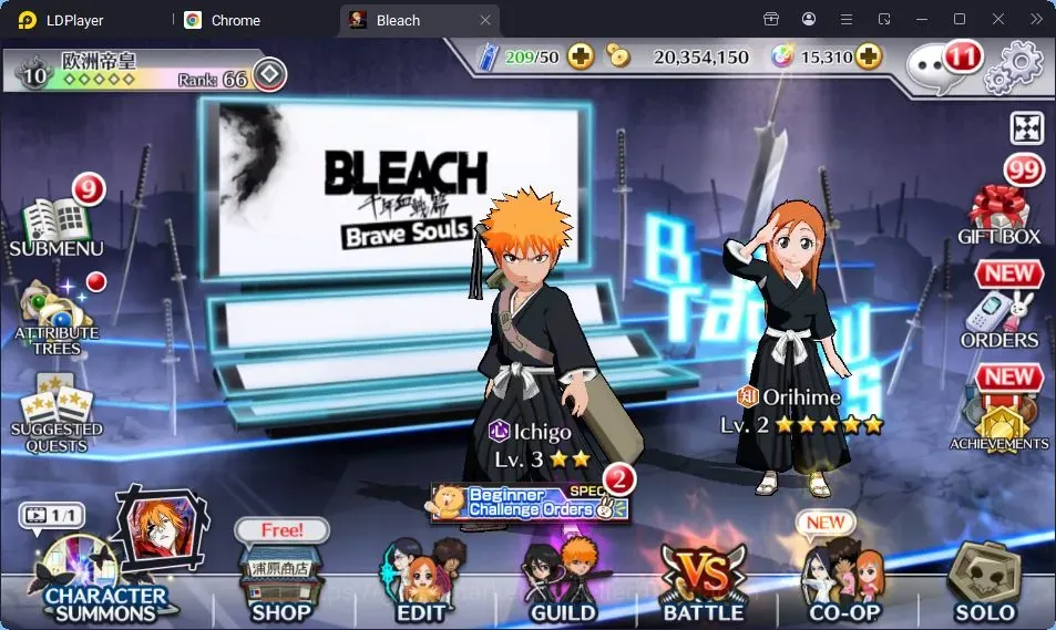 Bleach: Brave Souls Accounts Mid-Tier Global |7K BP+15K Orb|Mid Game|10 Brave Souls Acc Ticket|Senjumaru TYBW25|Retsu 1