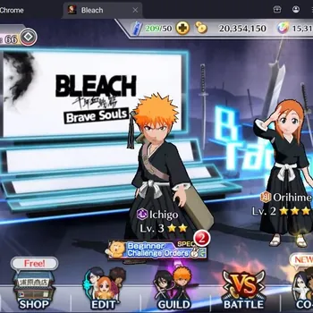 Bleach: Brave Souls Accounts Mid-Tier Global |7K BP+15K Orb|Mid Game|10 Brave Souls Acc Ticket|Senjumaru TYBW25|Retsu