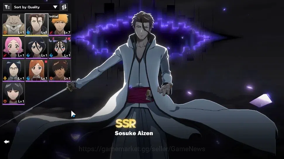BLEACH: Soul Resonance Accounts A PLUS EU |Fresh Starter LV 3|2 SSR Sosuke Aizen, image 1