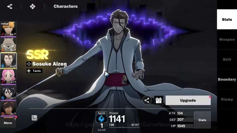 BLEACH: Soul Resonance Accounts A PLUS EU |Fresh Starter LV 3|2 SSR Sosuke Aizen, image 2