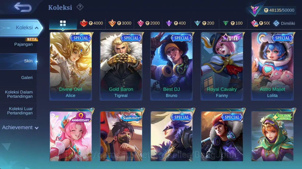 Mobile Legends: Bang Bang Accounts Global|Hero 103,Skin 195,rising loli,venom GS,Vale image 11