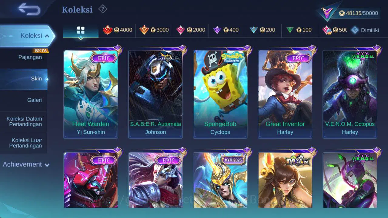 Mobile Legends: Bang Bang Accounts Global|Hero 103,Skin 195,rising loli,venom GS,Vale image 14