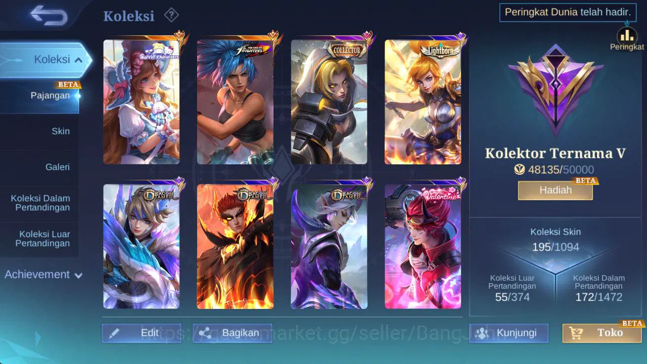 Mobile Legends: Bang Bang Accounts Global|Hero 103,Skin 195,rising loli,venom GS,Vale image 18