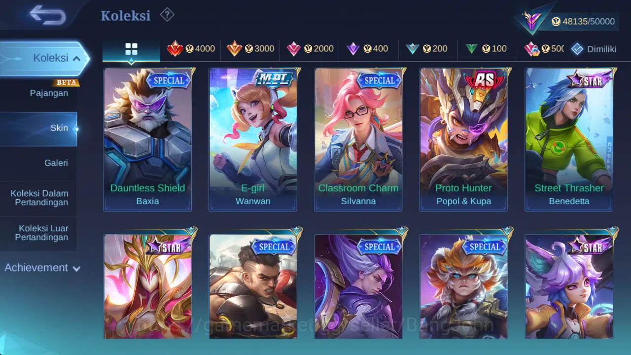 Mobile Legends: Bang Bang Accounts Global|Hero 103,Skin 195,rising loli,venom GS,Vale image 8