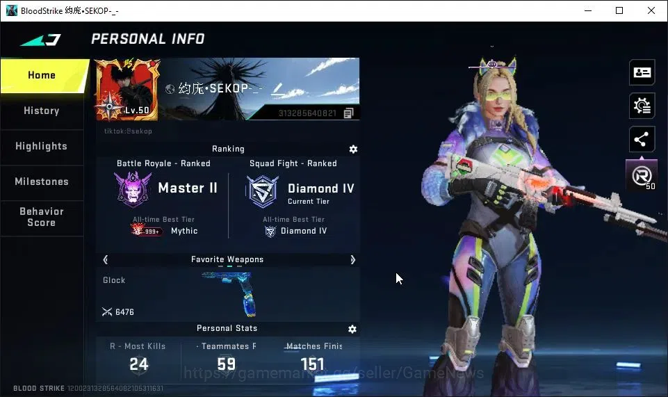 Blood Strike Accounts ASIA|ETERNAL DEagle-Scorpius|Collab 7DS[M700,AK47, image 2
