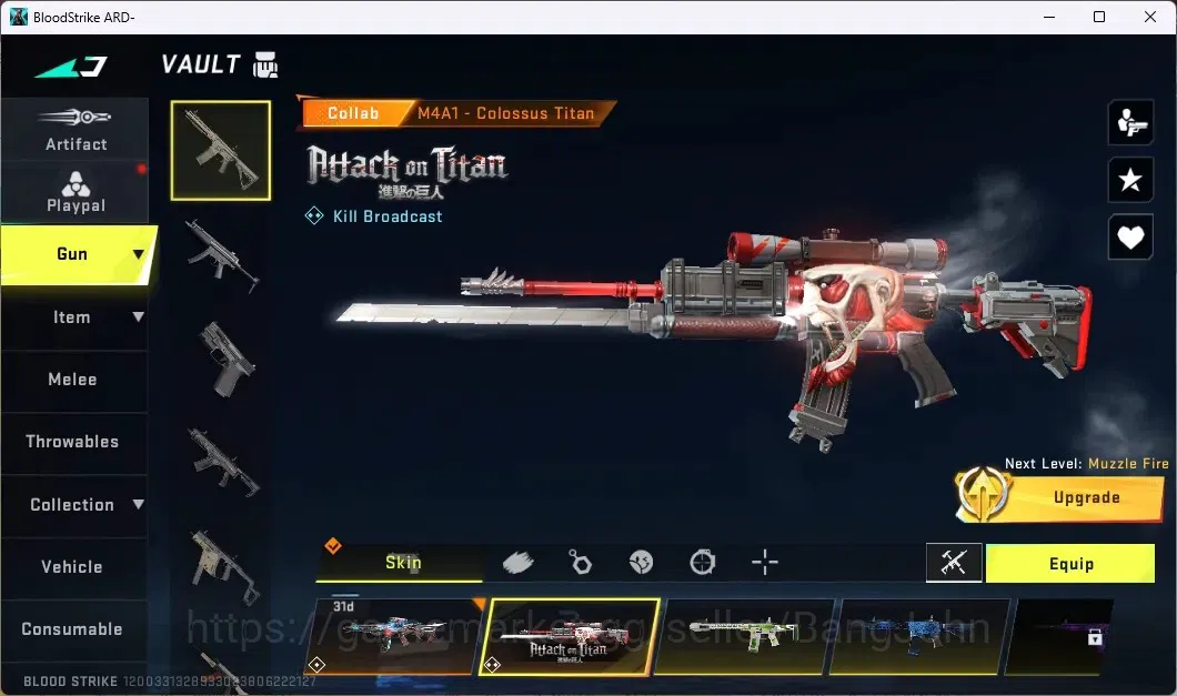 Blood Strike Accounts ASIA | 2 AOT GUN: M4A1,M700 | 1 AOT STRIKER Mikasa image 2