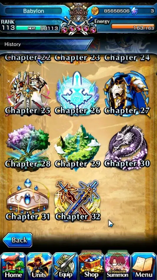 Grand Summoners Accounts End-Game GlobalRank 113|2 Sp Art|26 Ascend 10 TW|(Okarun,Chloe,Sung 11