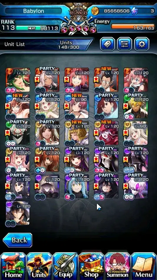 Grand Summoners Accounts End-Game GlobalRank 113|2 Sp Art|26 Ascend 10 TW|(Okarun,Chloe,Sung 5