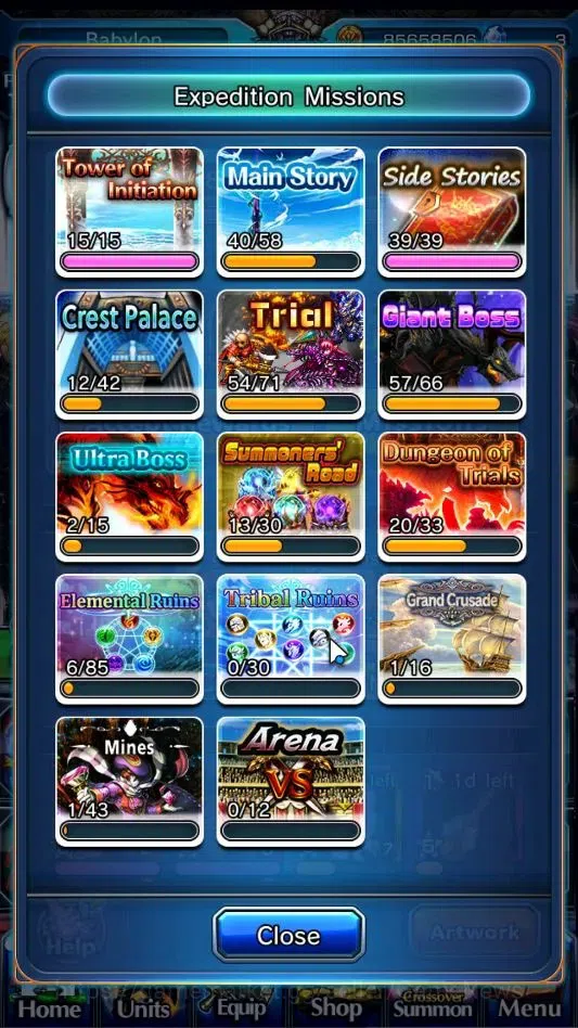 Grand Summoners Accounts End-Game GlobalRank 113|2 Sp Art|26 Ascend 10 TW|(Okarun,Chloe,Sung 9