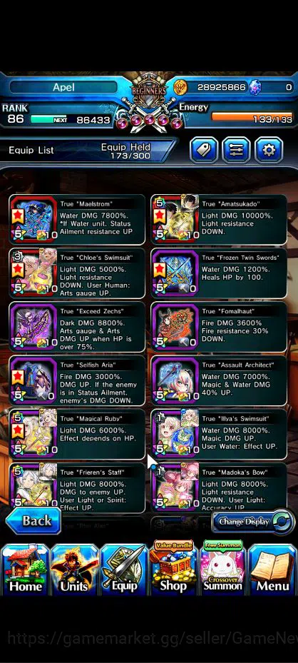 Grand Summoners Accounts Global|Rank 86|19 Ascend|EmiyaTW,LM IsliidTW,Madok image 5