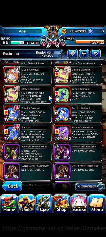 Grand Summoners Accounts Global|Rank 86|19 Ascend|EmiyaTW,LM IsliidTW,Madok image 9
