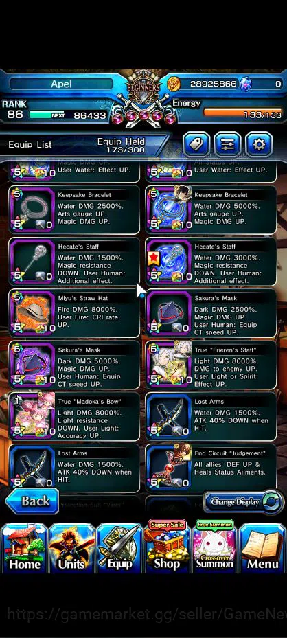 Grand Summoners Accounts Global|Rank 86|19 Ascend|EmiyaTW,LM IsliidTW,Madok image 12