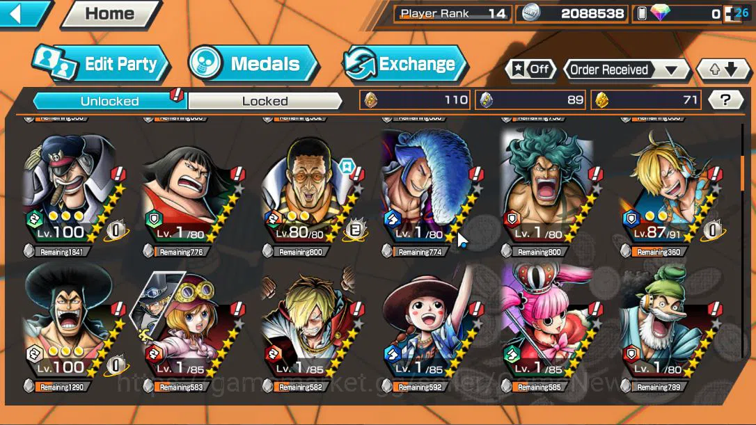 One Piece Bounty Rush Accounts Global|4 EX|Great Pirate Newgate,The 5Elders Satur image 5