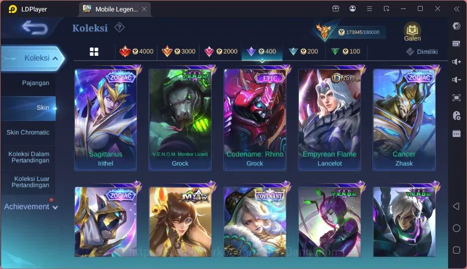 Mobile Legends: Bang Bang Accounts GLOBAL|Hero 131|Skin 511|Lgn Gusion+Lunox,Kof Chou image 13