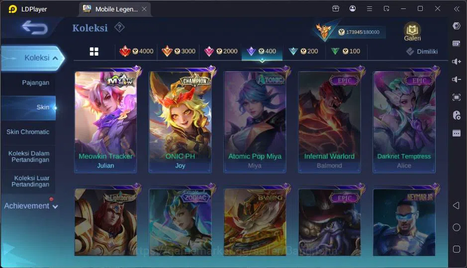 Mobile Legends: Bang Bang Accounts GLOBAL|Hero 131|Skin 511|Lgn Gusion+Lunox,Kof Chou image 17