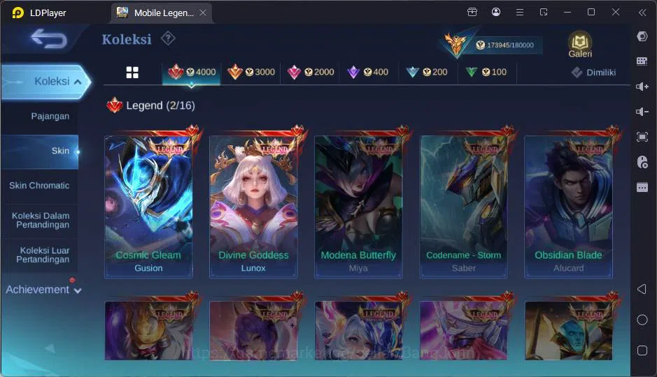 Mobile Legends: Bang Bang Accounts GLOBAL|Hero 131|Skin 511|Lgn Gusion+Lunox,Kof Chou image 3