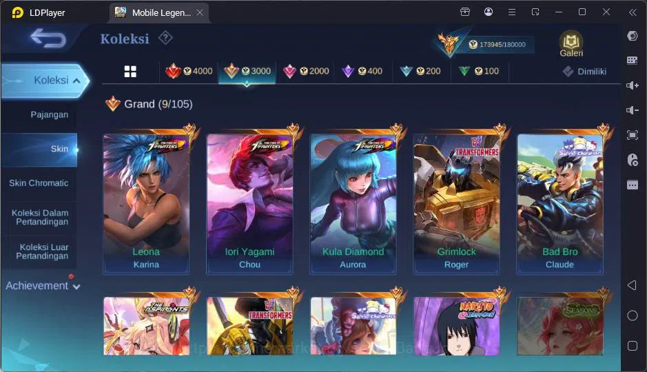 Mobile Legends: Bang Bang Accounts GLOBAL|Hero 131|Skin 511|Lgn Gusion+Lunox,Kof Chou image 4