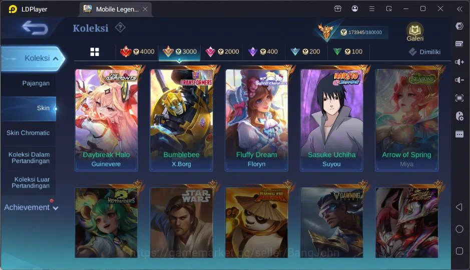Mobile Legends: Bang Bang Accounts GLOBAL|Hero 131|Skin 511|Lgn Gusion+Lunox,Kof Chou image 5