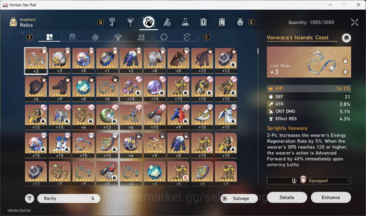 Honkai Star Rail Accounts ASIA|TL 63|8limit|LC sign(Phainon,Evernight),Hyaci image 5