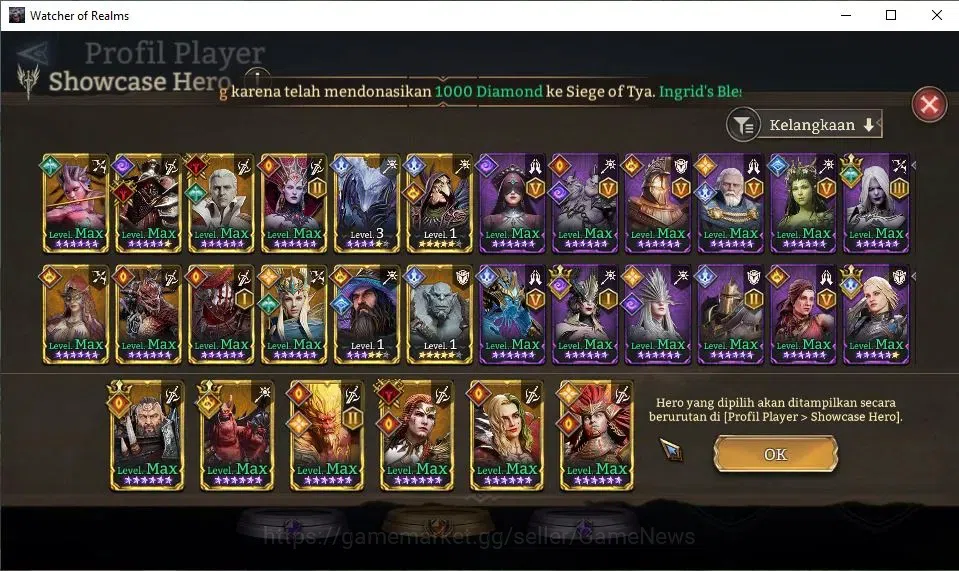 Watcher of Realms Accounts GLOBAL 60x|3M Power|5,8K Gems+46 RS|3 Lord[Aracha, image 14