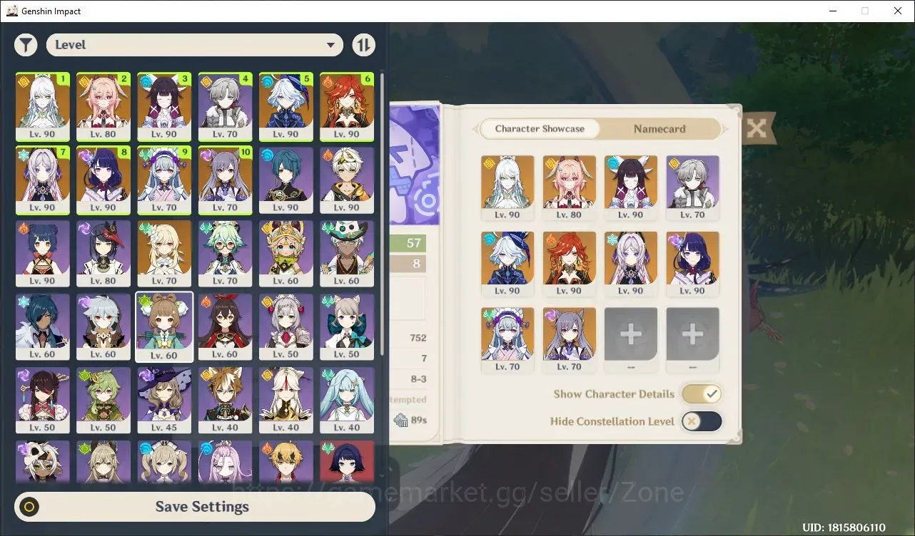 Genshin Impact Accounts Others ASIA|AR 57|7 Limited+2Sign(Colum,Citlali)|PremTeam Zibai,PremTeam Mavu|MC Lumine|Check 1