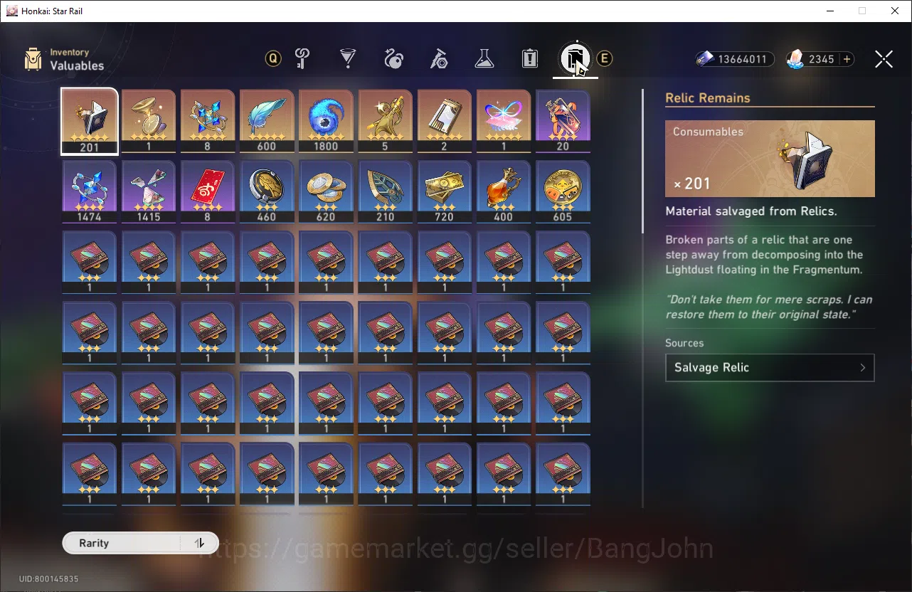 Honkai Star Rail Accounts ASIA | TL 70 | 11 Limit | Yao Guang E2 + Sign | Ce image 12