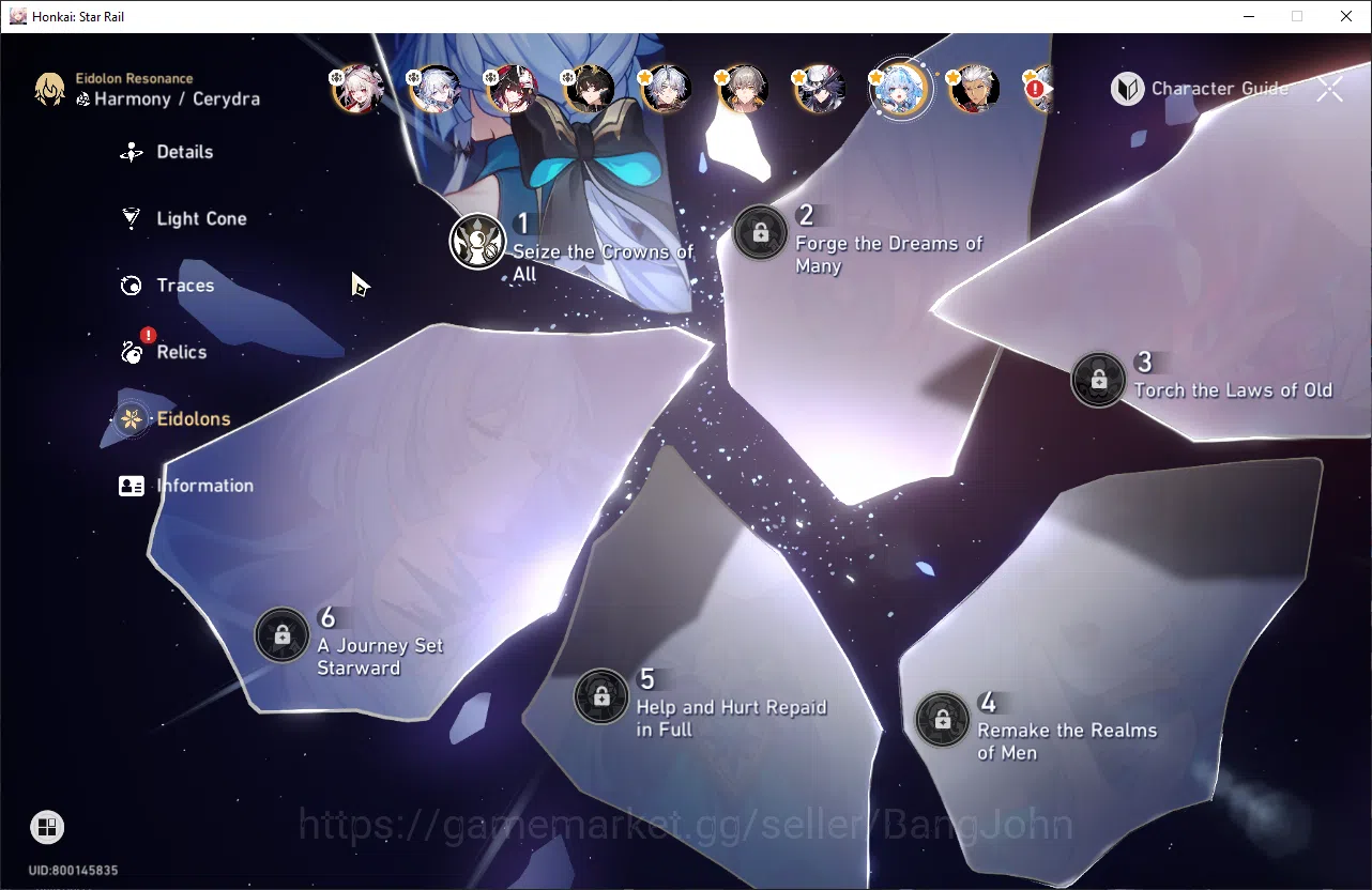 Honkai Star Rail Accounts ASIA | TL 70 | 11 Limit | Yao Guang E2 + Sign | Ce image 5
