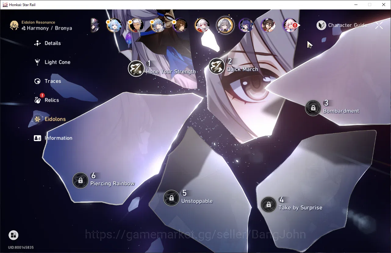 Honkai Star Rail Accounts ASIA | TL 70 | 11 Limit | Yao Guang E2 + Sign | Ce image 6