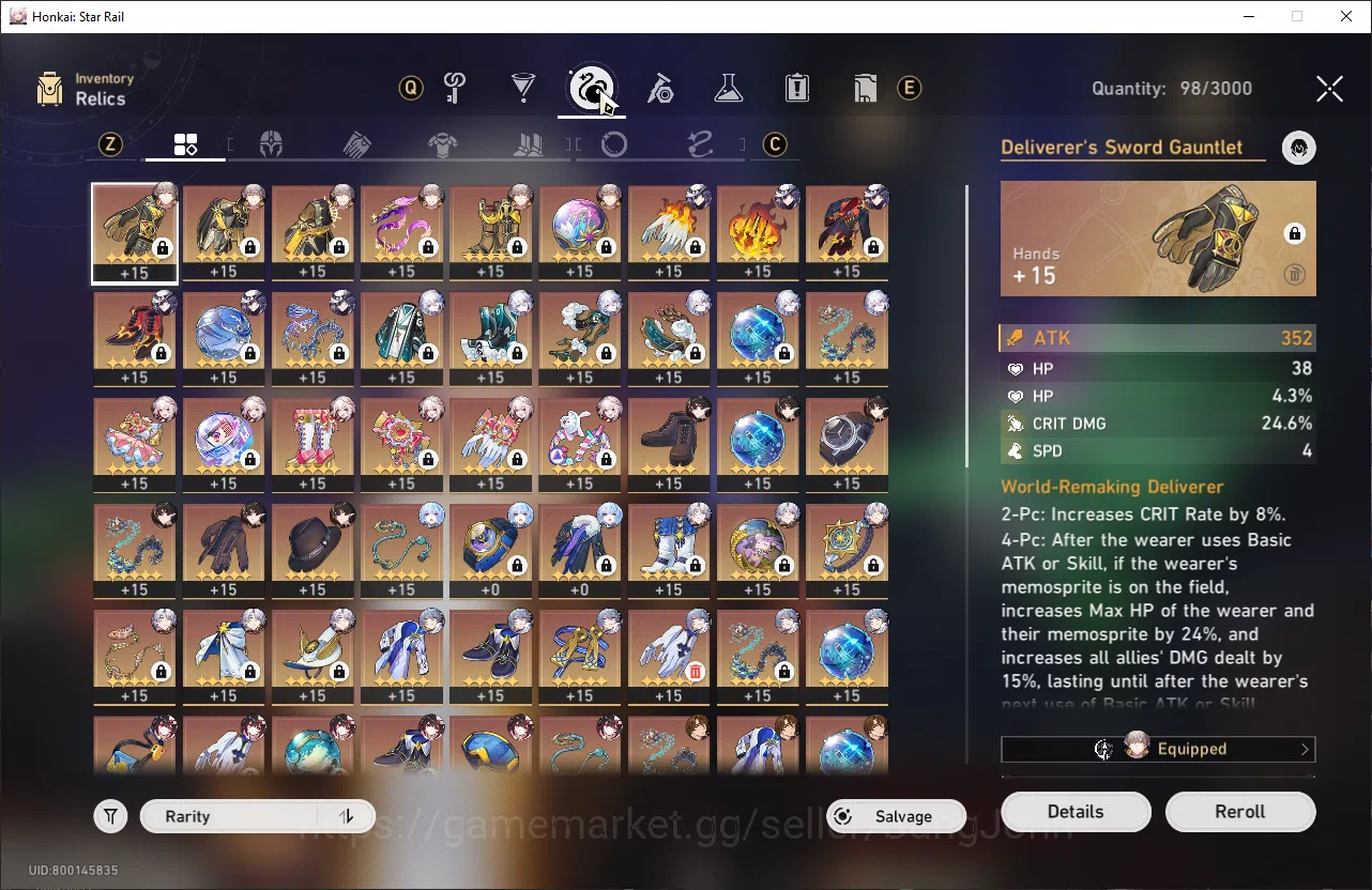 Honkai Star Rail Accounts ASIA | TL 70 | 11 Limit | Yao Guang E2 + Sign | Ce image 9