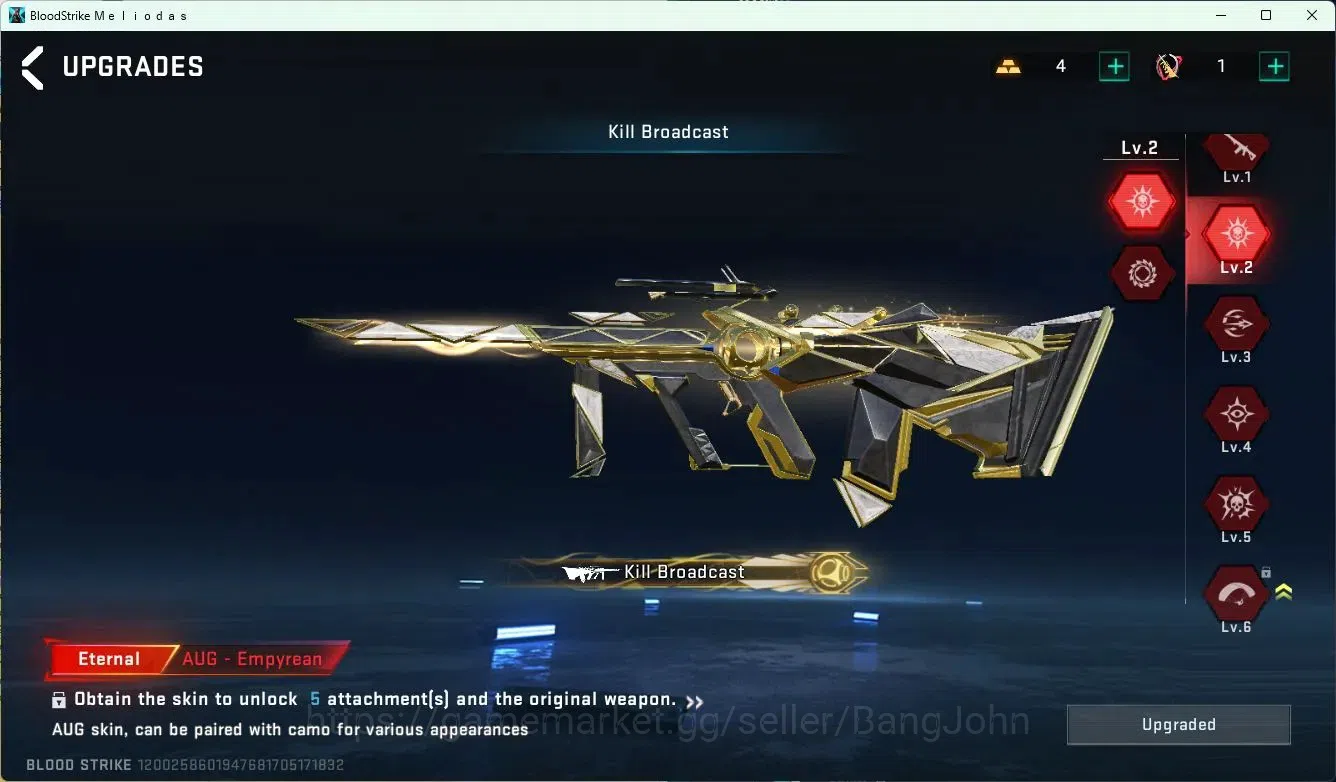 Blood Strike Accounts ASIA| L50 Master IV Mythic | Eternal KRAKEN (Melee image 19