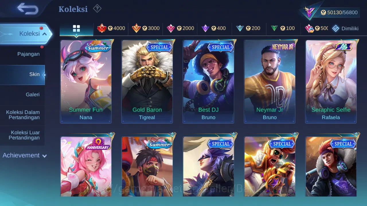 Mobile Legends: Bang Bang Accounts GLOBAL Hero 132 Skin 231 | Prime Granger | Luckybo image 8