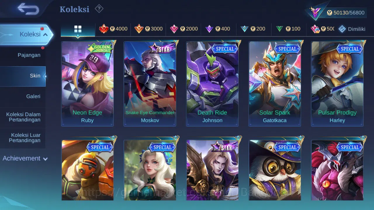 Mobile Legends: Bang Bang Accounts GLOBAL Hero 132 Skin 231 | Prime Granger | Luckybo image 9