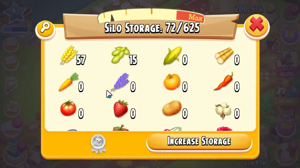 Hay Day Accounts Lvl 41|Barn Storage 0 + Silo Storage 72|200K Coins image 7