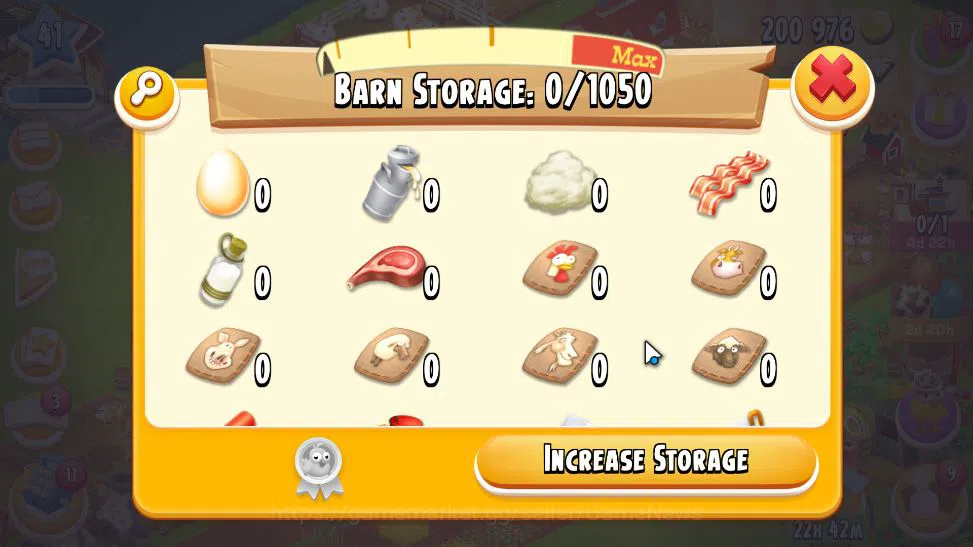 Hay Day Accounts Lvl 41|Barn Storage 0 + Silo Storage 72|200K Coins image 8