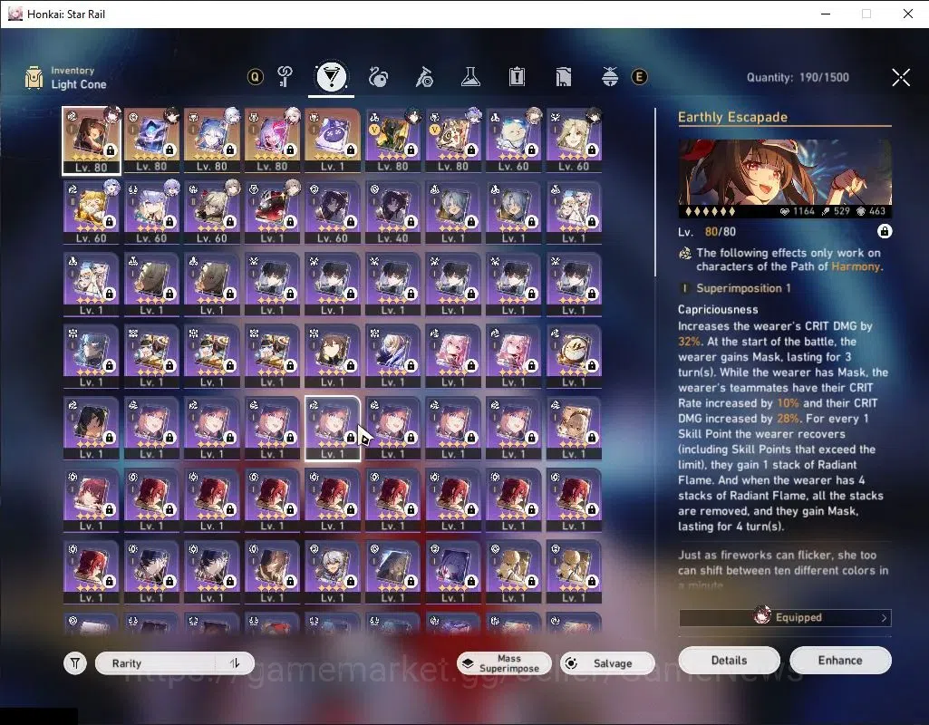 Honkai Star Rail Accounts Asia|TL 65|Premium Elation|7 Limited|(Sparxie E3,Y image 6