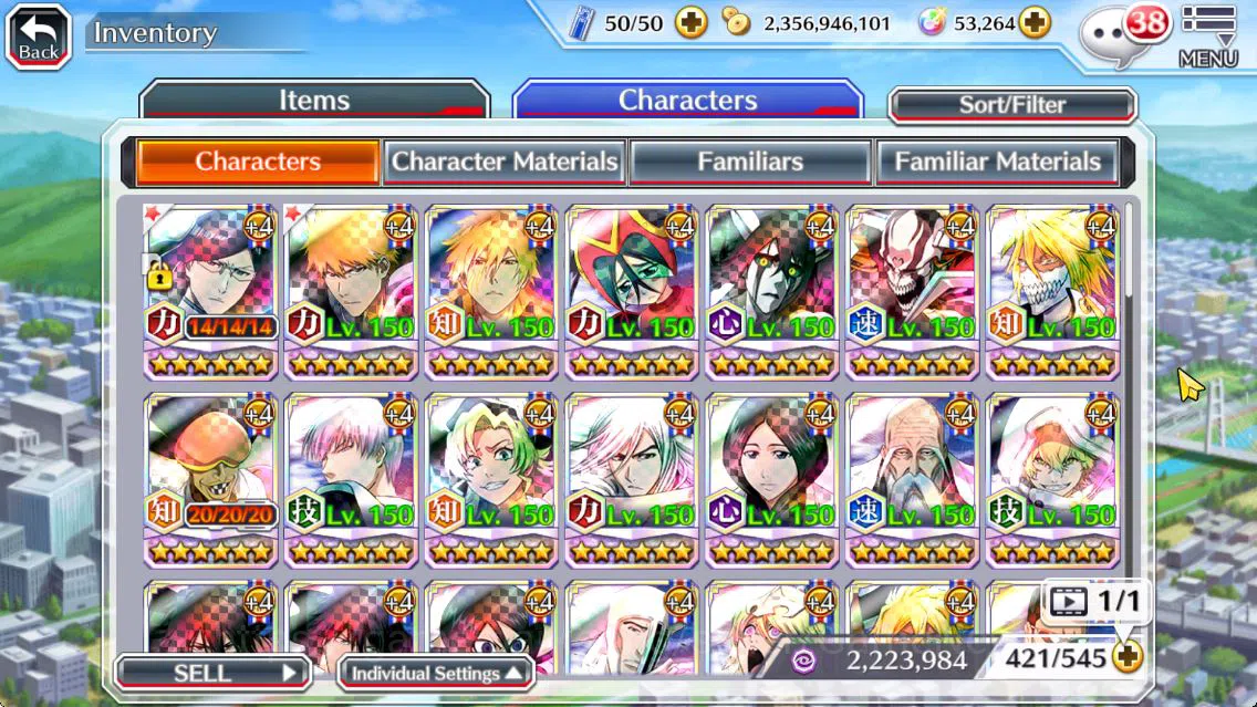 Bleach: Brave Souls Accounts Mid-Tier [GLOBAL]53k Orb|TYBW26(Uryu,Ichigo),Ichigo 10th 11
