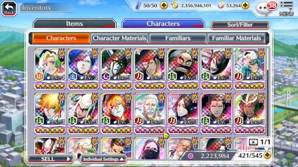 Bleach: Brave Souls Accounts Mid-Tier [GLOBAL]53k Orb|TYBW26(Uryu,Ichigo),Ichigo 10th 14